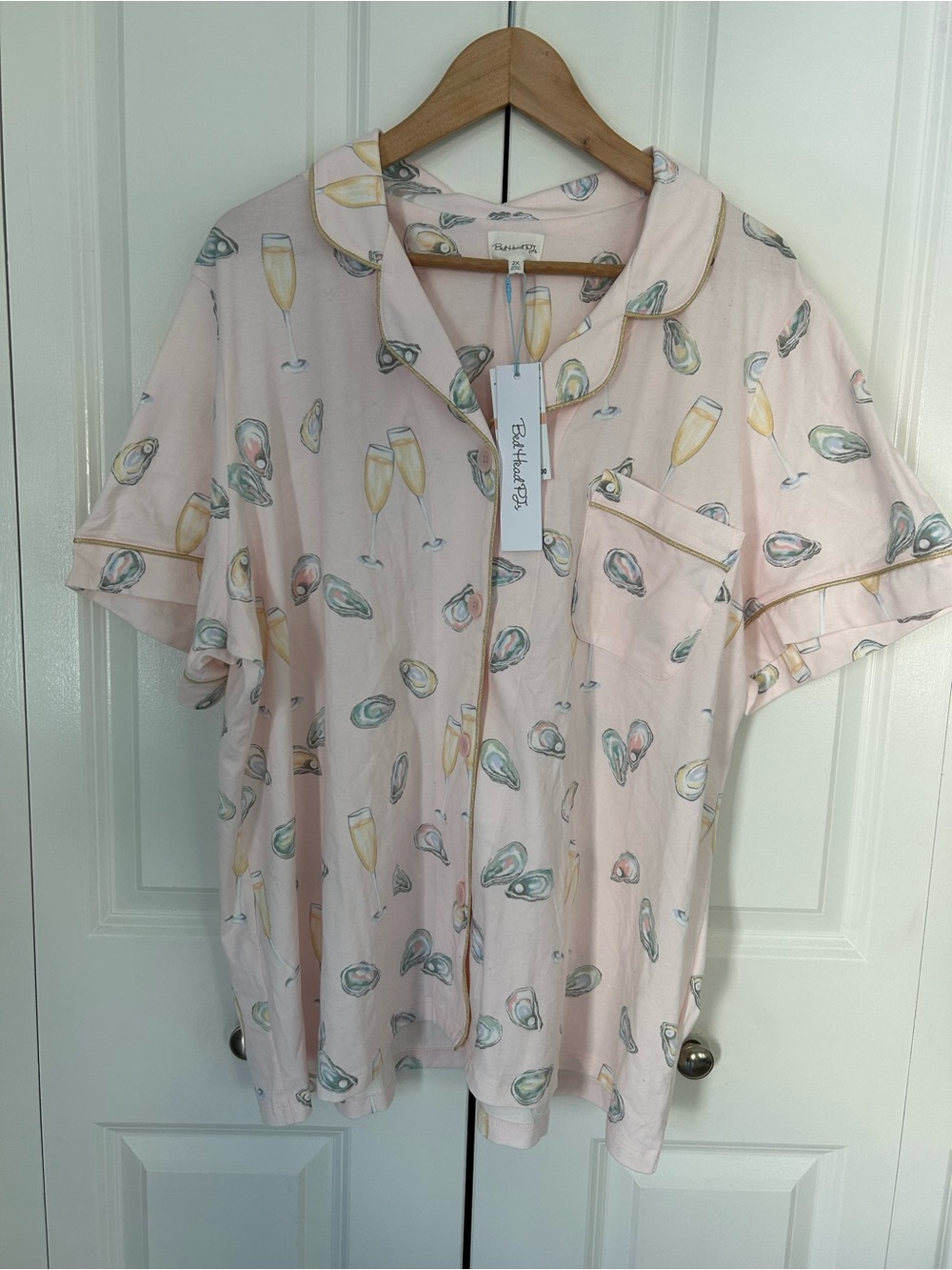 BedHead PJs Oysters & Champagne Pajama Set Pink NWT size 2x - Picture 3 of 16